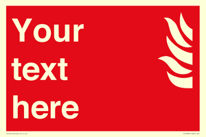 FV14998: Custom Fire Equipment sign with General fire symbol