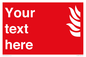FV14998: Custom Fire Equipment sign with General fire symbol