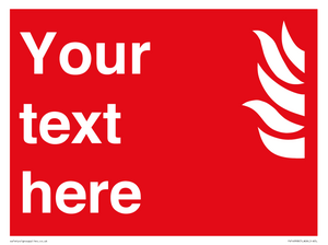 FV14998: Custom Fire Equipment sign with General fire symbol