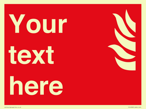 FV14998: Custom Fire Equipment sign with General fire symbol