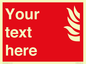 FV14998: Custom Fire Equipment sign with General fire symbol