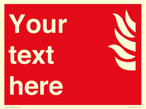 FV14998: Custom Fire Equipment sign with General fire symbol