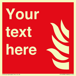 FV14998: Custom Fire Equipment sign with General fire symbol