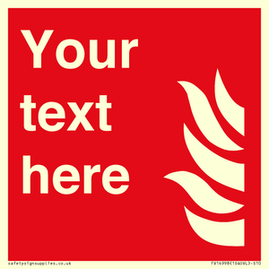 FV14998: Custom Fire Equipment sign with General fire symbol