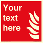 FV14998: Custom Fire Equipment sign with General fire symbol