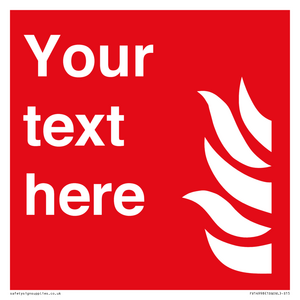 FV14998: Custom Fire Equipment sign with General fire symbol