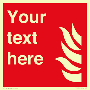 FV14998: Custom Fire Equipment sign with General fire symbol