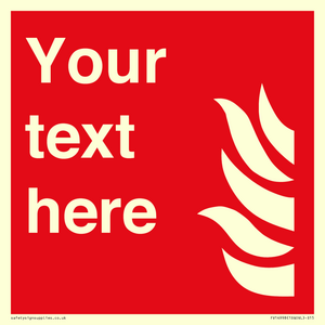 FV14998: Custom Fire Equipment sign with General fire symbol