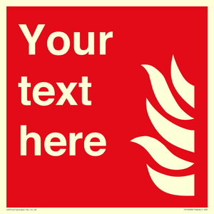 FV14998: Custom Fire Equipment sign with General fire symbol
