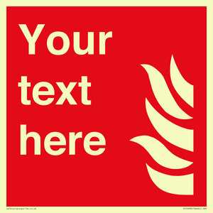 FV14998: Custom Fire Equipment sign with General fire symbol