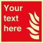 FV14998: Custom Fire Equipment sign with General fire symbol