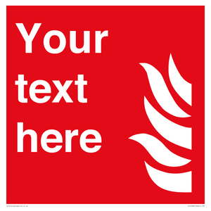 FV14998: Custom Fire Equipment sign with General fire symbol