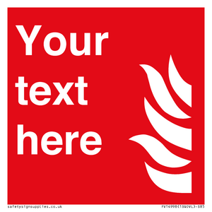 FV14998: Custom Fire Equipment sign with General fire symbol