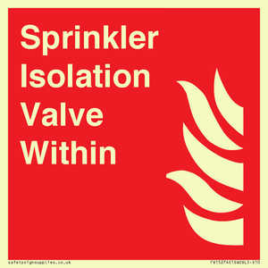 FV15274: Sprinkler Isolation Valve Within