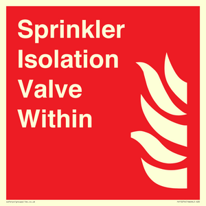 FV15274: Sprinkler Isolation Valve Within