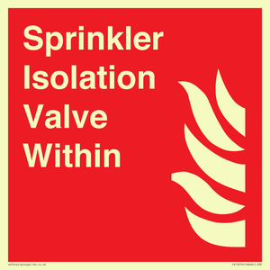 FV15274: Sprinkler Isolation Valve Within