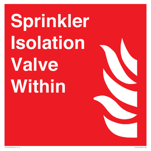 FV15274: Sprinkler Isolation Valve Within