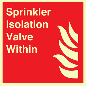 FV15274: Sprinkler Isolation Valve Within