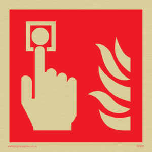 FV343: fire alarm call point symbol only