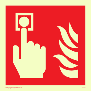 FV343: fire alarm call point symbol only