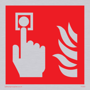 FV343: fire alarm call point symbol only