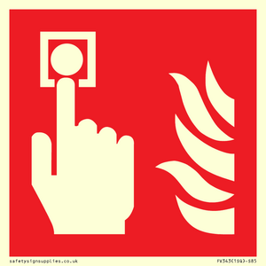 FV343: fire alarm call point symbol only