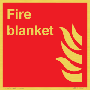 FV354: Fire blanket sign