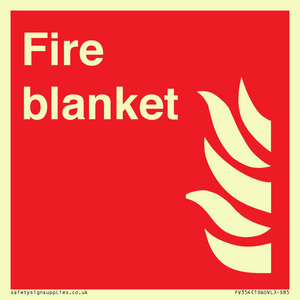 FV354: Fire blanket sign