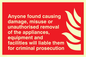 FV358: Damage or misuse to fire equip