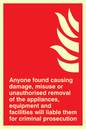 FV358: Damage or misuse to fire equip