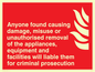 FV358: Damage or misuse to fire equip