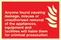 FV358: Damage or misuse to fire equip