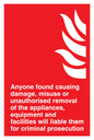 FV358: Damage or misuse to fire equip