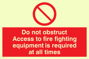 FV364: Do not obstruct fire equipment