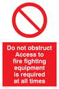 FV364: Do not obstruct fire equipment