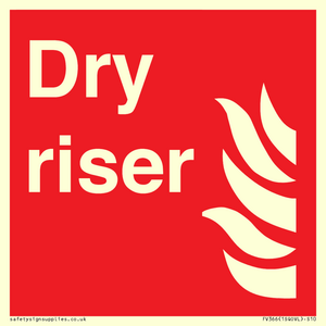 FV366: Dry riser sign