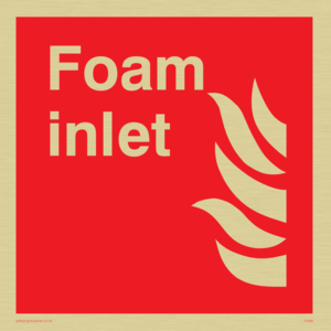FV369: Foam inlet sign