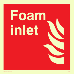 FV369: Foam inlet sign