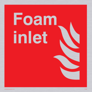 FV369: Foam inlet sign