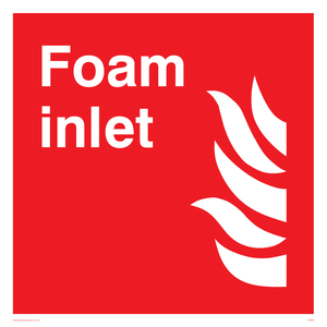 FV369: Foam inlet sign