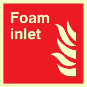 FV369: Foam inlet sign