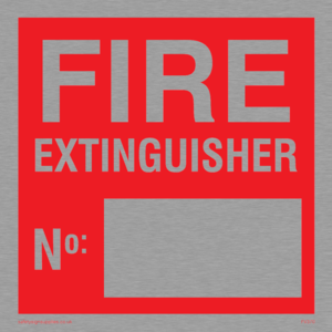 FV370: Fire extinguisher number sign