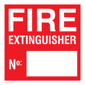 FV370: Fire extinguisher number sign