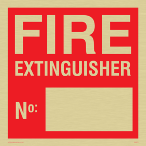 FV370: Fire extinguisher number sign