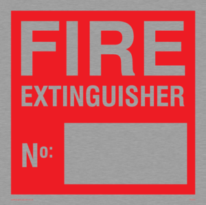 FV370: Fire extinguisher number sign