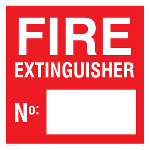 FV370: Fire extinguisher number sign