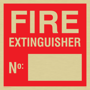 FV370: Fire extinguisher number sign