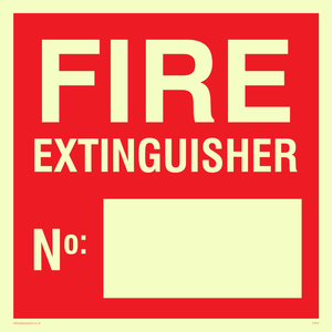 FV370: Fire extinguisher number sign