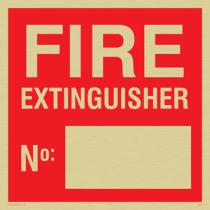 FV370: Fire extinguisher number sign