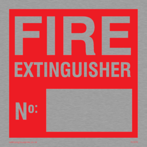 FV370: Fire extinguisher number sign